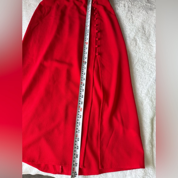 Show Me Your Mumu Red High Slit Midi Skirt Small - Picture 9 of 9
